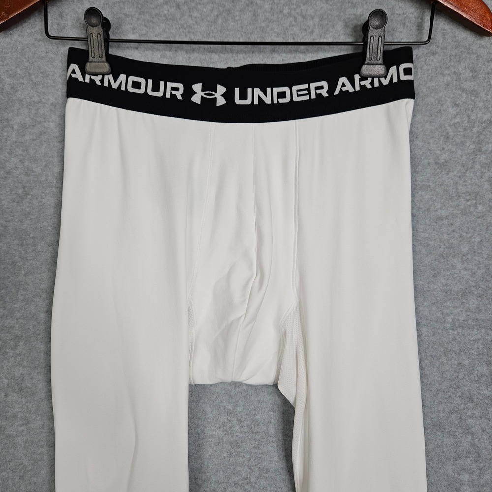 Under Armour Mens ColdGear OG Compression Leggings White 1388471 Medium New